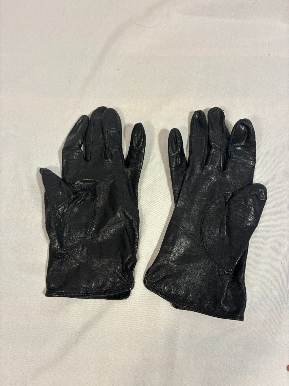 Black Leather Gloves Bundle 3 Pairs Driving Fingerless Biker Winter Gift M L